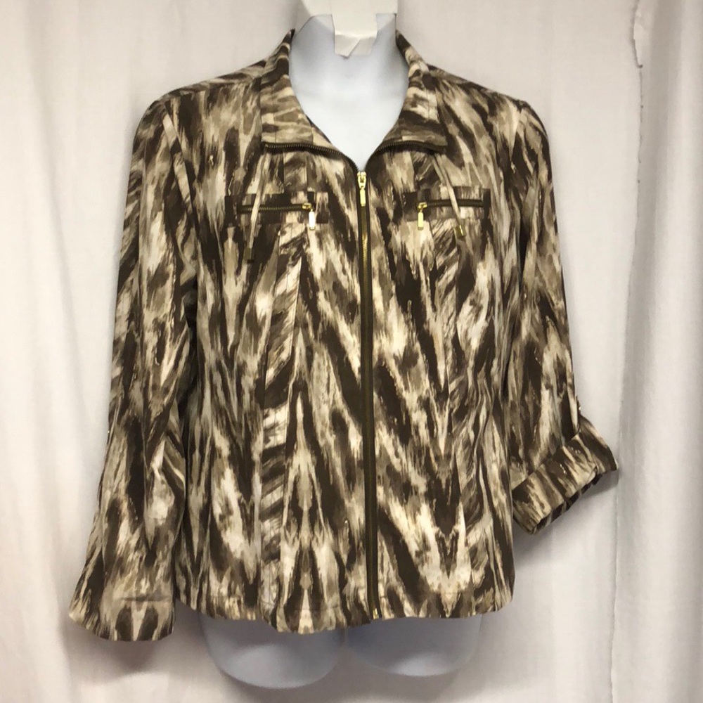 Chico’s Zenergy 3 Animal Print NEEMA Jacket XL